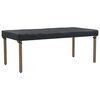 vidaXL Table Cover Plain Black 102 x 222 x 15 cm Fabric