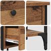 vidaXL Bedside Cabinet with Drawer 2 pcs Brown 33.5 x 36 x 70 cm