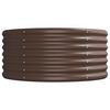vidaXL Garden Raised Bed Galvanised Steel 368x80x36 cm Brown