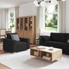 vidaXL Sofa 3 pcs Black Fabric