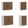 vidaXL 7 Piece Kitchen Cabinet Set Porto Brown Oak Engineered Wood