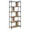 vidaXL Bookcase 5-Tier 76 x 32 x 192 cm Engineered Wood Artisan oak