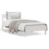 vidaXL Bed Frame without Mattress White 75x190 cm Small Single Solid Wood Pine