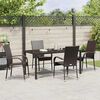 vidaXL Garden Dining Set 5 pcs Brown Powder-Coated Steel