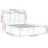 vidaXL Bed Frame without Mattress Solid Wood 150x200 cm King Size King Size
