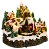 vidaXL Christmas Village Scene with Train SALO 25.5 x 20 x 23 cm Resin