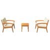 vidaXL Bistro Set 3 pcs Brown 114.5 x 70.5 x 72.5 cm Polyester