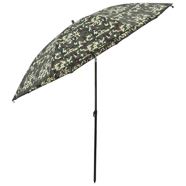 vidaXL Fishing Umbrella Camouflage 220 x 193 cm Oxford Polyester