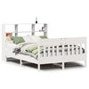 vidaXL Bed Frame without Mattress White 120x190 cm Small Double Solid Wood Pine