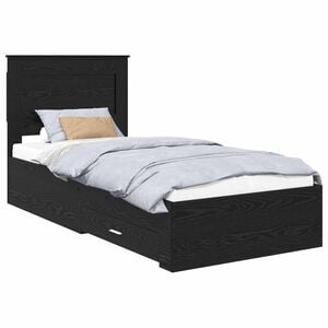 vidaXL Bed Frame with Drawer with Headboard Manual Engineered Wood