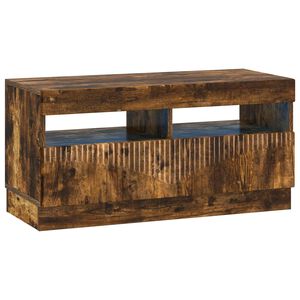 vidaXL LED TV Cabinet Smoked Oak Engineered Wood