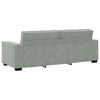 vidaXL Sofa 3 pcs Light Grey Velvet