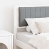vidaXL Upholstered Headboard White 75 cm Solid Pine Wood