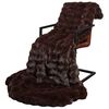 vidaXL Faux Rabbit Fur Blanket Camel 220 x 240 cm Polyester