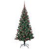 vidaXL Artificial Pre-lit Christmas Tree Green 180 cm PVC and Metal