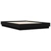 vidaXL Bed Frame without Mattress Black 140x200 cm