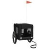 vidaXL Pet Bike Trailer Black Oxford Fabric&Iron