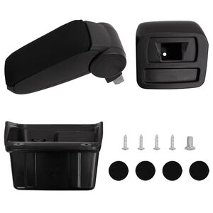 vidaXL Car Armrest Black 15x31x(28-44) cm ABS