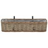 vidaXL Balcony Planter 2 pcs Wicker with PE Lining 60 cm