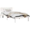 vidaXL Bed Frame with Headboard White 90 x 190 cm Solid Pine Wood