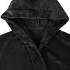 vidaXL Bathrobe Hoodie Black XXXL Flannel