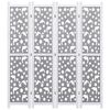 vidaXL 4-Panel Room Divider Grey 140x165 cm Solid Wood