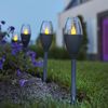 Luxform Solar LED Garden Mini Stake Lights Jive 4 pcs Grey 41466