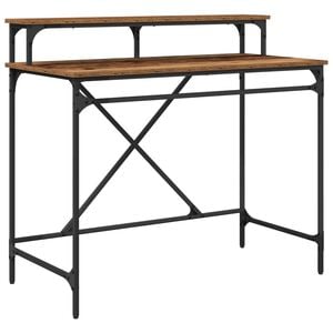 vidaXL Desk Old Wood 100 x 50 x 90 cm Engineered Wood