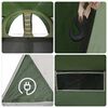 vidaXL Tunnel Tent with Roof with Storage Green 710 x 460 x 245 cm