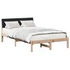 vidaXL Bed frame Brown and black 120 x 190 cm Solid pine wood