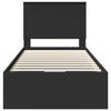 vidaXL Bed Frame with Drawer Black 90 x 190 cm Engineer Wood