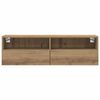 vidaXL TV Wall Cabinet Artisan oak 100 x 30 x 30 cm Engineered Wood