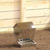 vidaXL Chicken Feeder Silver 30 x 30 x 39 cm Galvanised Steel