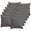 vidaXL Cushion Cover 12 pcs HOUTEN Light Grey 40 x 40 cm Faux Linen