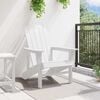 vidaXL Adirondack Chair White 82 x 74 x 92 cm HDPE