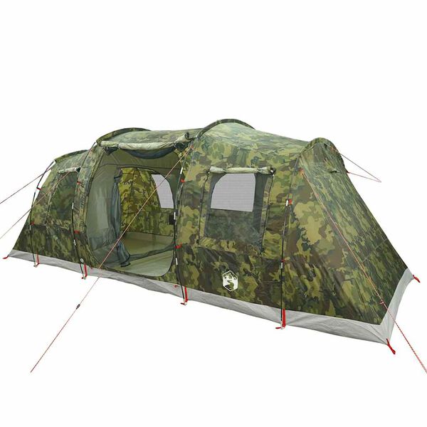 vidaXL Camping Tent Tunnel 4-Person Camouflage Waterproof