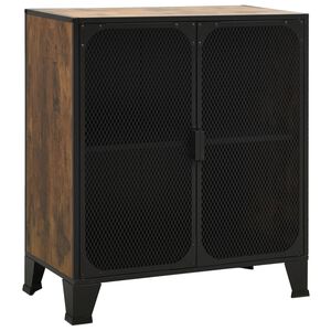 vidaXL Storage Cabinet | Rustic brown | Metal and MDF | Medium | Storage Cabinet