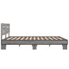 vidaXL Bed Frame without Mattress Grey Sonoma 150x200 cm King Size