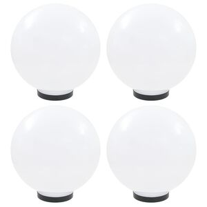 vidaXL Bowl Lamp | Set of 4 | White | PMMA (polymethyl methacrylate)