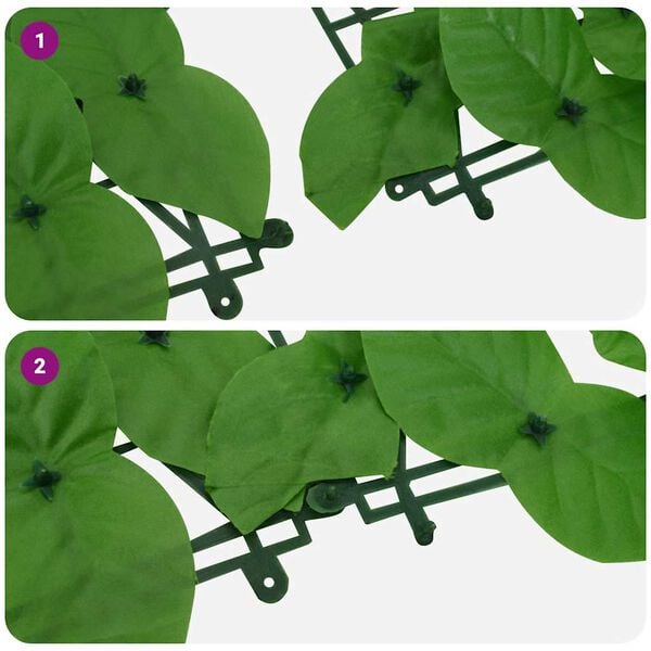 vidaXL Balcony Screen with Green Leaves 200x150 cm