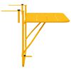 vidaXL Hanging Balcony Table Yellow 60 x 39 x 65 cm Steel