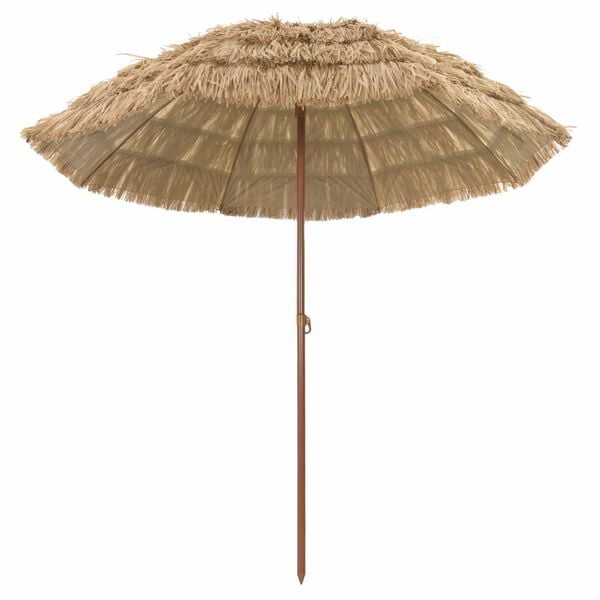 vidaXL Beach Parasol Natural 205 x 205 x 210 cm Polyester and Steel