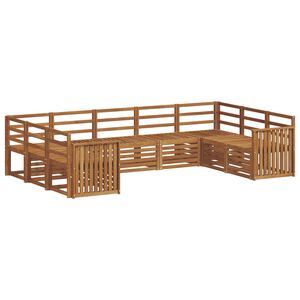 vidaXL Sofa Sets 9 pcs Natural Solid Acacia Wood