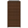 vidaXL Garden Planters 2 pcs Brown 30x30x60 cm Poly Rattan