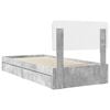 vidaXL Storage Bed Concrete Grey 90 x 200 cm Engineered Wood