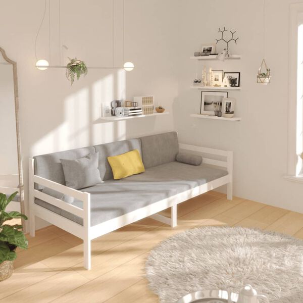 vidaXL Day Bed without Mattress White 80x200cm Solid Wood Pine