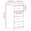 vidaXL Garage Storage Cabinet Black 40x51x85 cm Solid Wood Pine