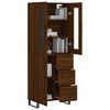 vidaXL Highboard Brown Oak 69.5x34x180 cm Engineered Wood