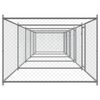 vidaXL Dog Cage with Doors Grey 10x2x1.5 m Galvanised Steel