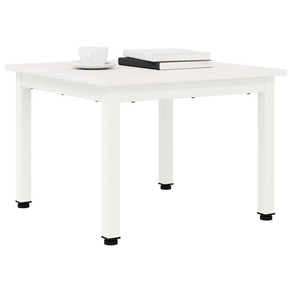 vidaXL Coffee Table White 50 x 50 x 36 cm Solid Pine Wood